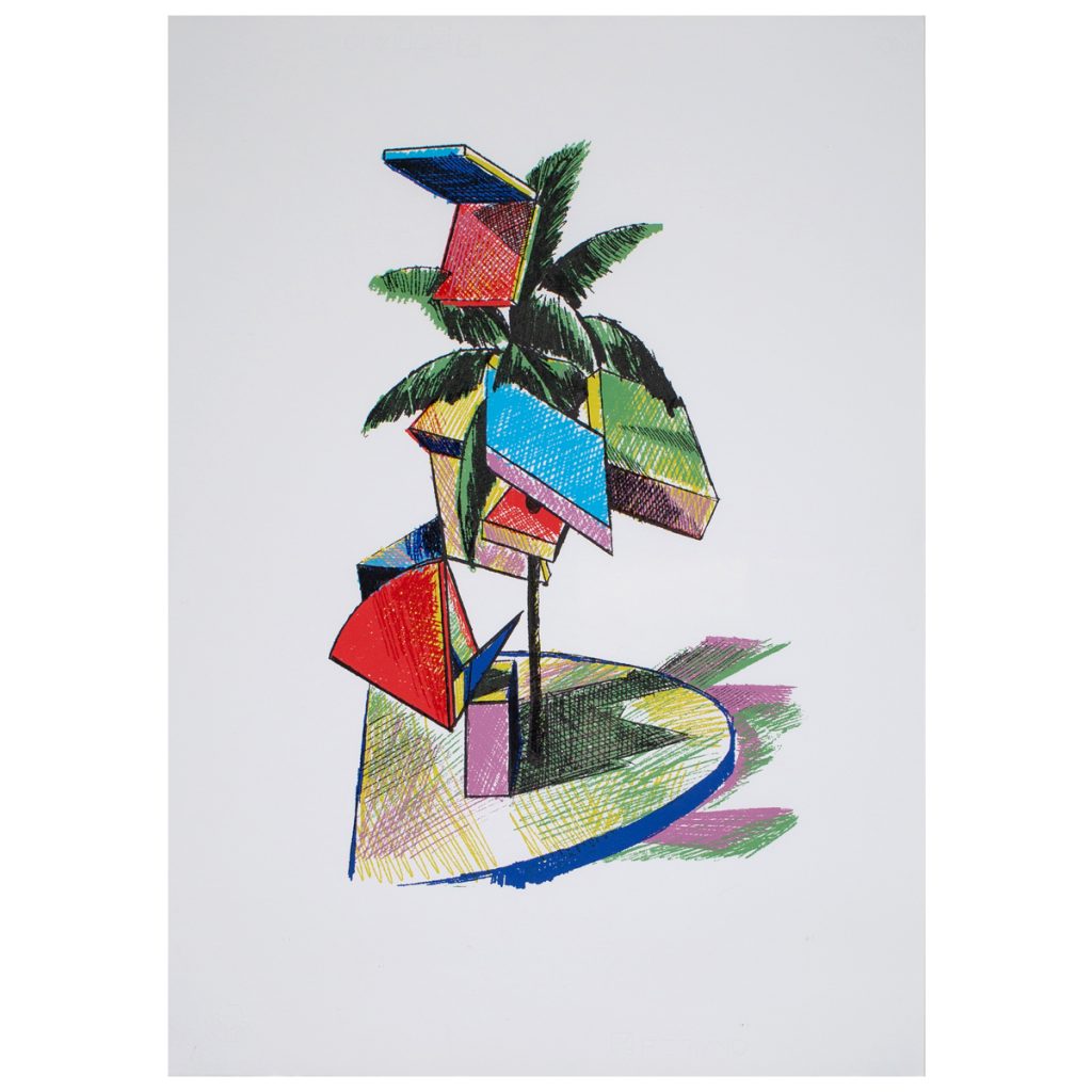 7 colors handprinted screenprint on Fabriano Rosaspina 220gr/sqm, 2021, edition of 40+4AP
